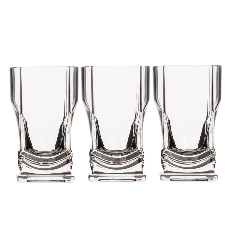 AZAD 6 PIECE ACRYLIC O/F TUMBLER SET 23 CL, CLEAR