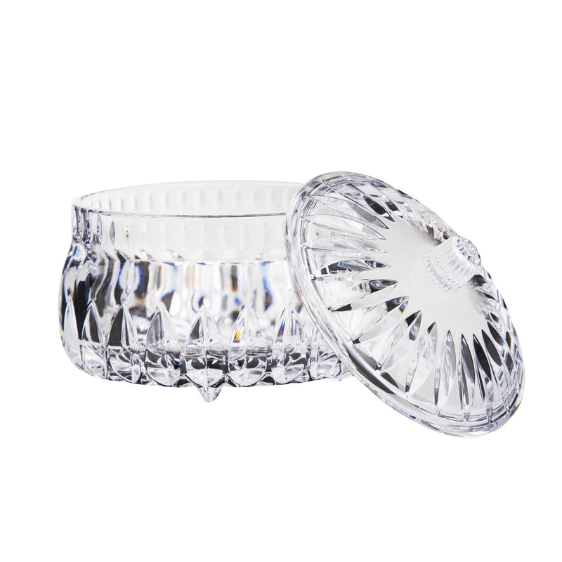 AZAD CROWN CONTAINER ACRYLIC CANDY BOWL WITH LID, CLEAR