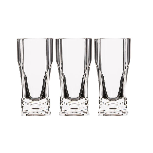 AZAD 6 PIECE ACRYLIC H-B TUMBLER SET 25 CL, CLEAR