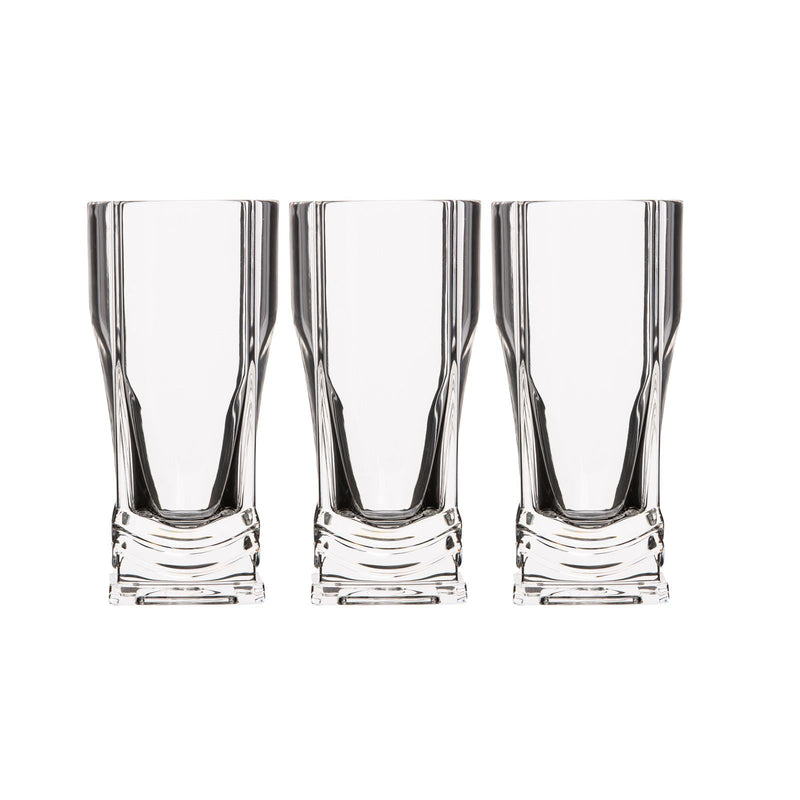 AZAD 6 PIECE ACRYLIC H-B TUMBLER SET 25 CL, CLEAR