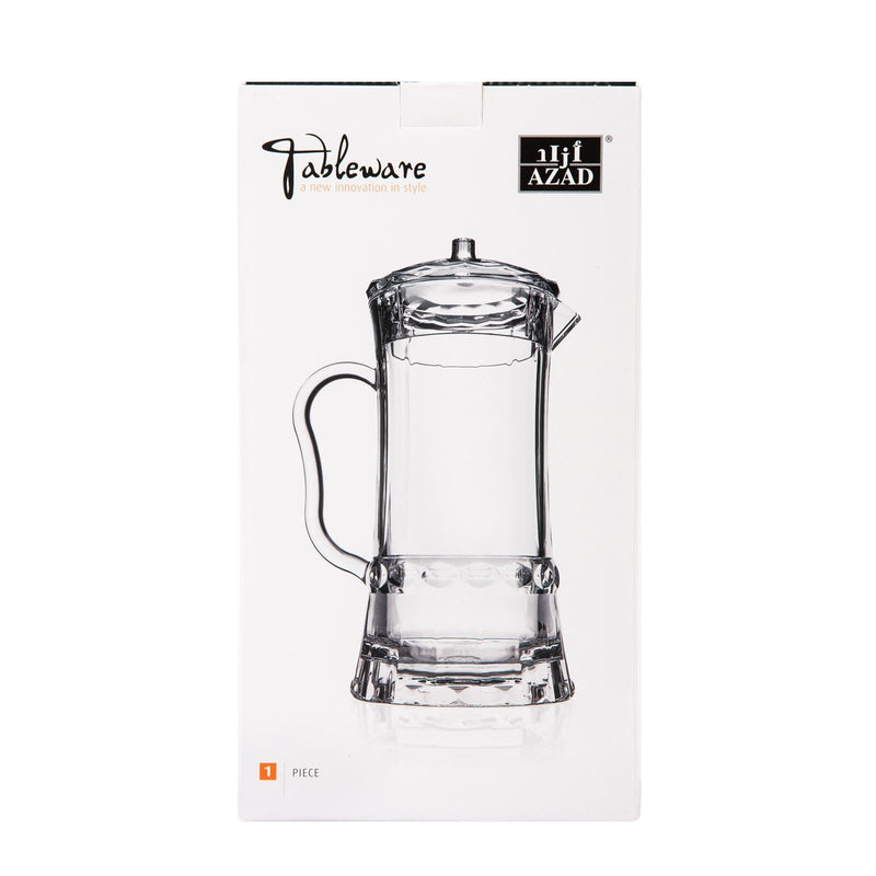 AZAD BELL ACRYLIC WATER JUG 1.25 LITER, CLEAR