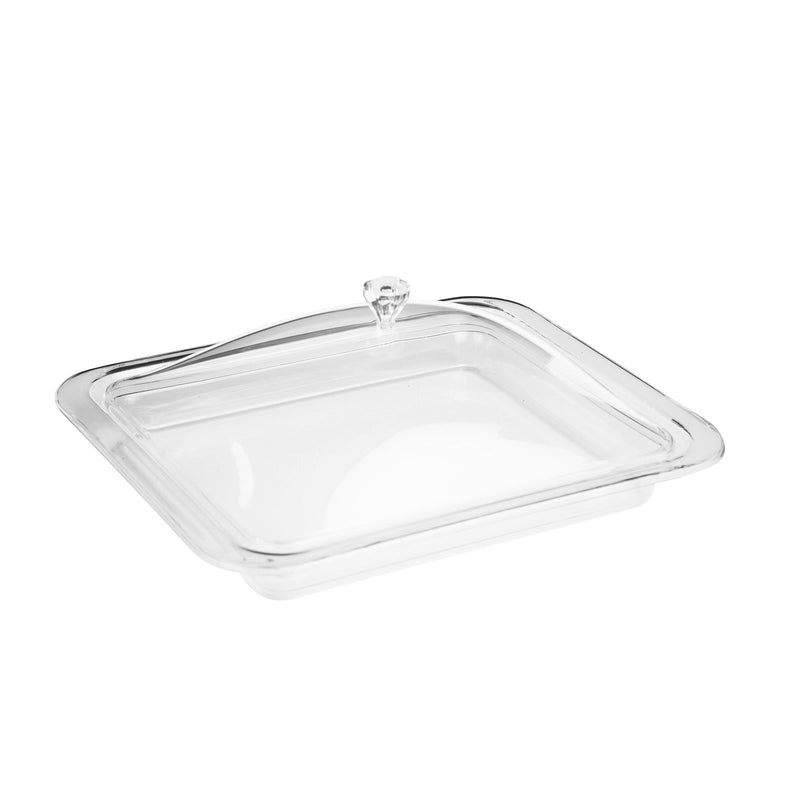 AZAD ACRYLIC SMALL RECTANGLE CHEESE DOME, CLEAR