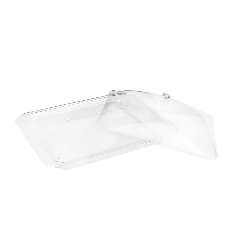 AZAD ACRYLIC MEDIUM RECTANGLE CHEESE DOME, CLEAR