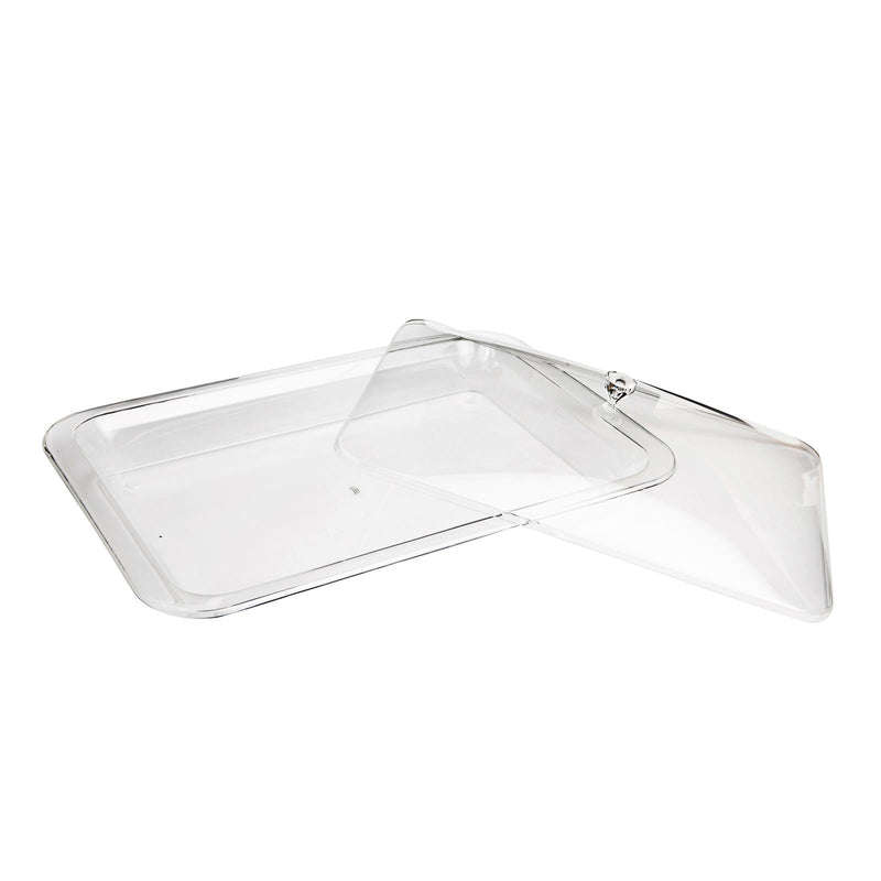 AZAD ACRYLIC LARGE RECTANGLE CHEESE DOME, CLEAR