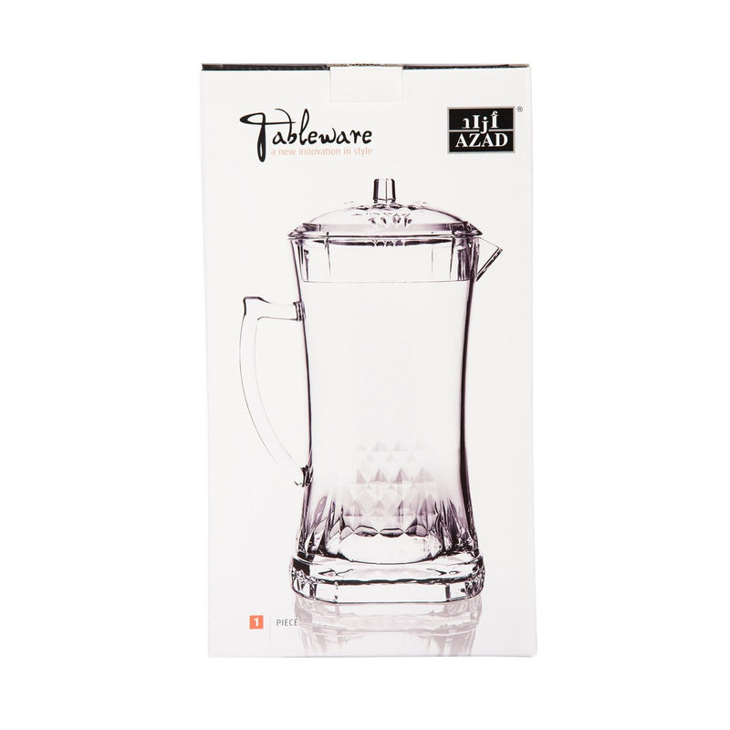 AZAD DIAMOND ACRYLIC WATER JUG 1.5 LITER, CLEAR