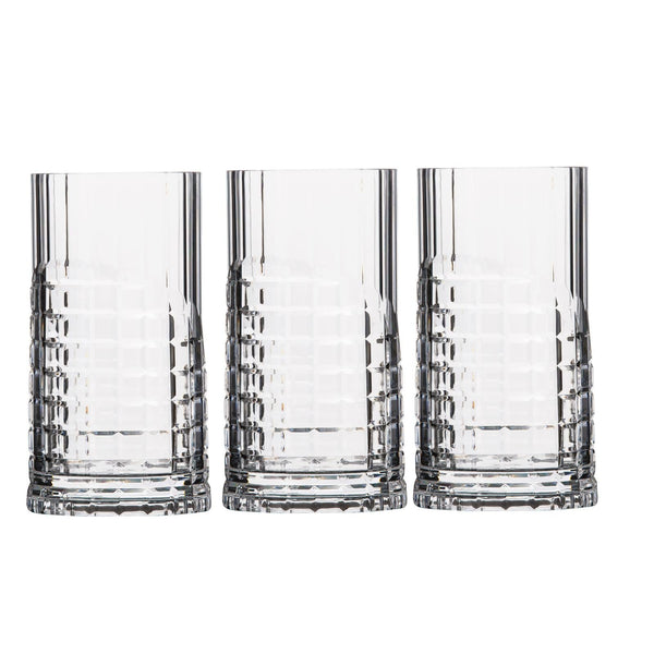 AZAD BRICK 6 PIECE ACRYLIC H-B TUMBLER SET 25 CL, CLEAR