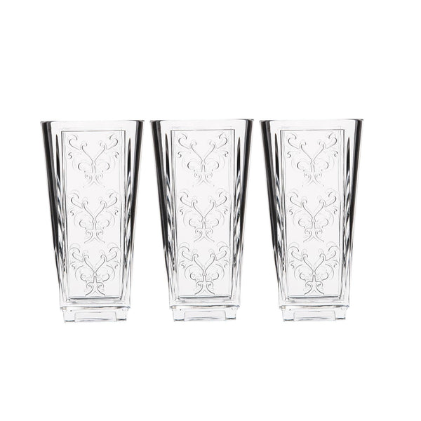 AZAD FUDGE 6 PIECE ACRYLIC H-B TUMBLER SET 25 CL, CLEAR