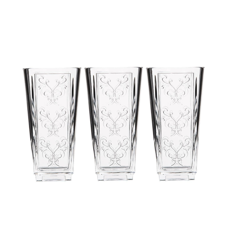 AZAD FUDGE 6 PIECE ACRYLIC H-B TUMBLER SET 25 CL, CLEAR