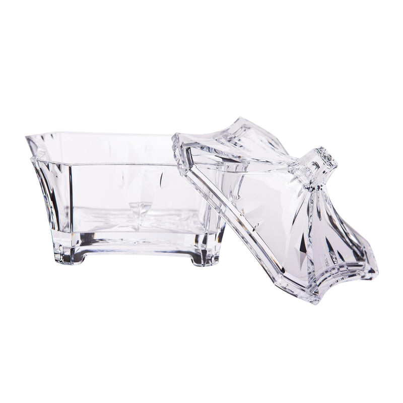 AZAD TENT SHAPE ACRYLIC CANDY BOWL WITH LID, CLEAR