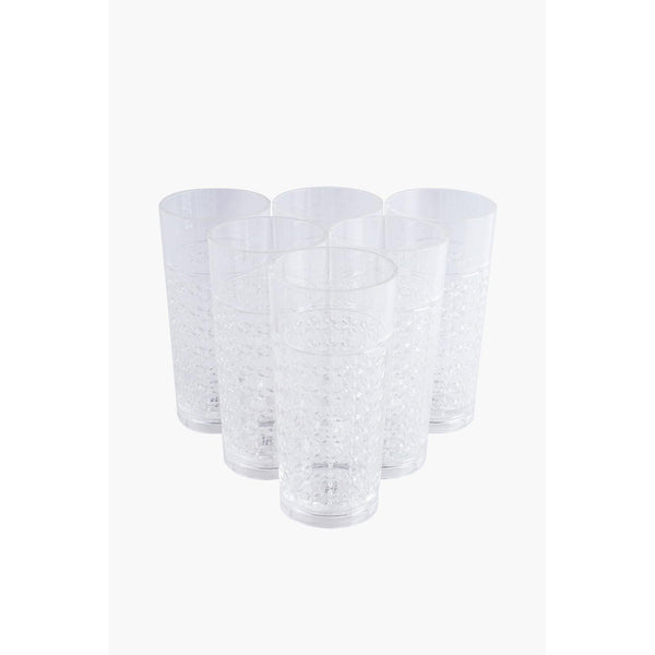 LANDAWARE CROCUS 6 PIECE PLASTIC TUMBLER SET 25 CL, CLEAR