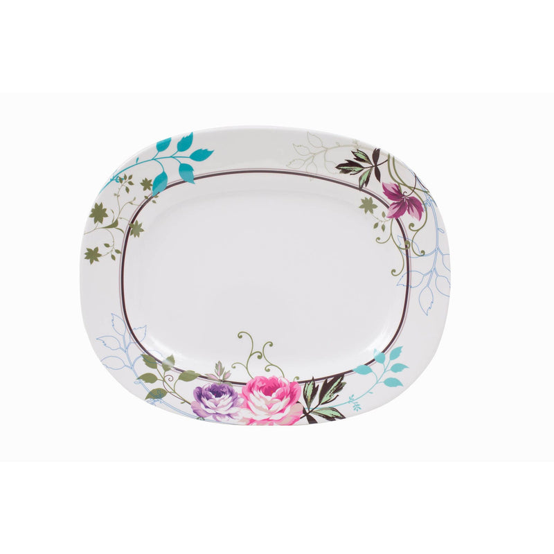 ROYAL MELAMINE BLISS MELAMINE OVAL PLATTER 36 CM, FLORAL COLOR