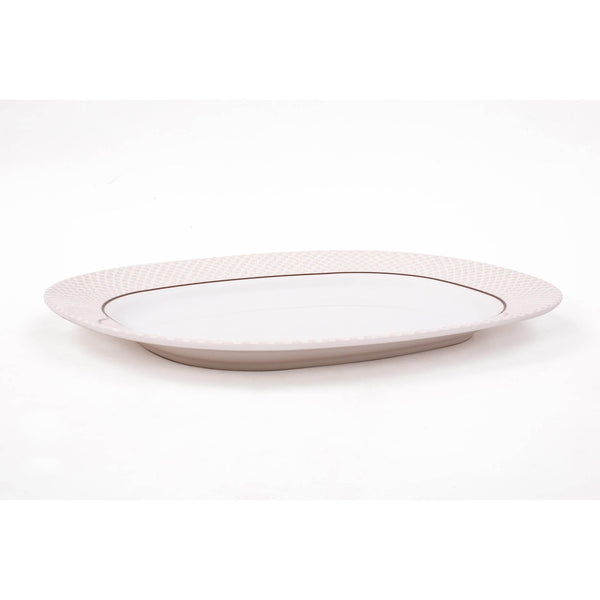 ROYAL MELAMINE MYSTIC GOLD MELAMINE OVAL PLATTER 36 CM, BEIGE COLOR