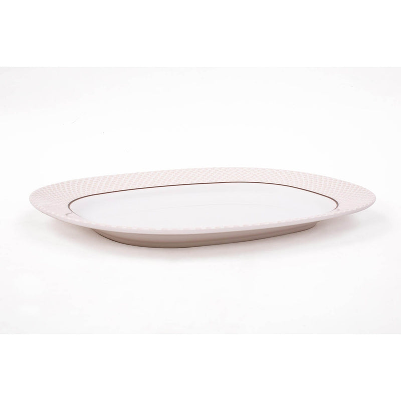 ROYAL MELAMINE MYSTIC GOLD MELAMINE OVAL PLATTER 36 CM, BEIGE COLOR