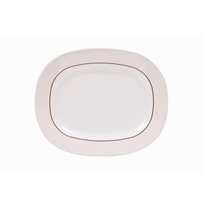 ROYAL MELAMINE MYSTIC GOLD MELAMINE OVAL PLATTER 36 CM, BEIGE COLOR