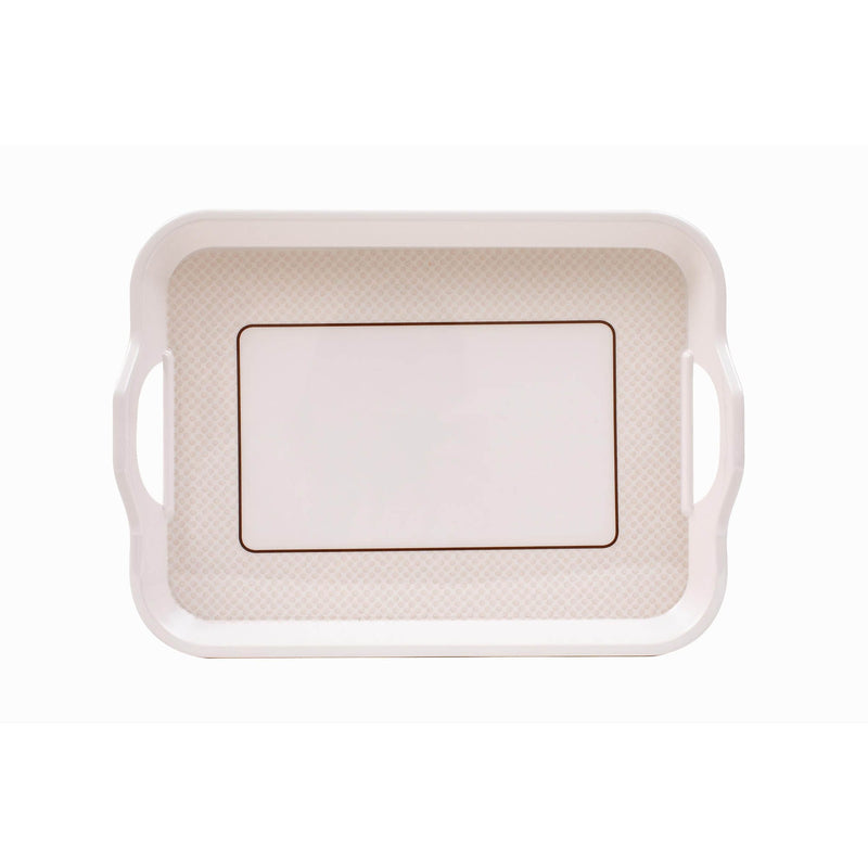 ROYAL MELAMINE MYSTIC GOLD MELAMINE SMALL TRAY 38CM, BEIGE COLOR