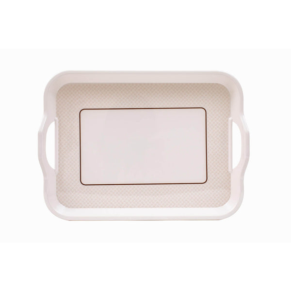 ROYAL MELAMINE MYSTIC GOLD MELAMINE MEDIUM TRAY 45 CM, BEIGE COLOR