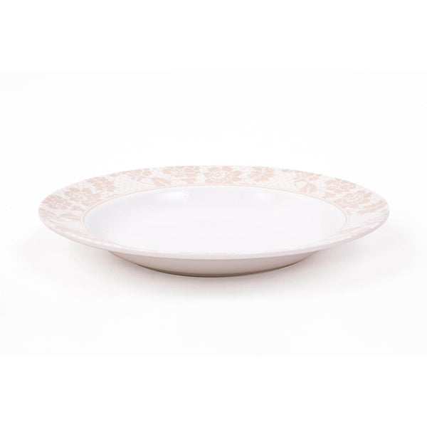 ROYAL MELAMINE GOLDEN LILLY MELAMINE SOUP PLATE 24 CM, BEIGE COLOR