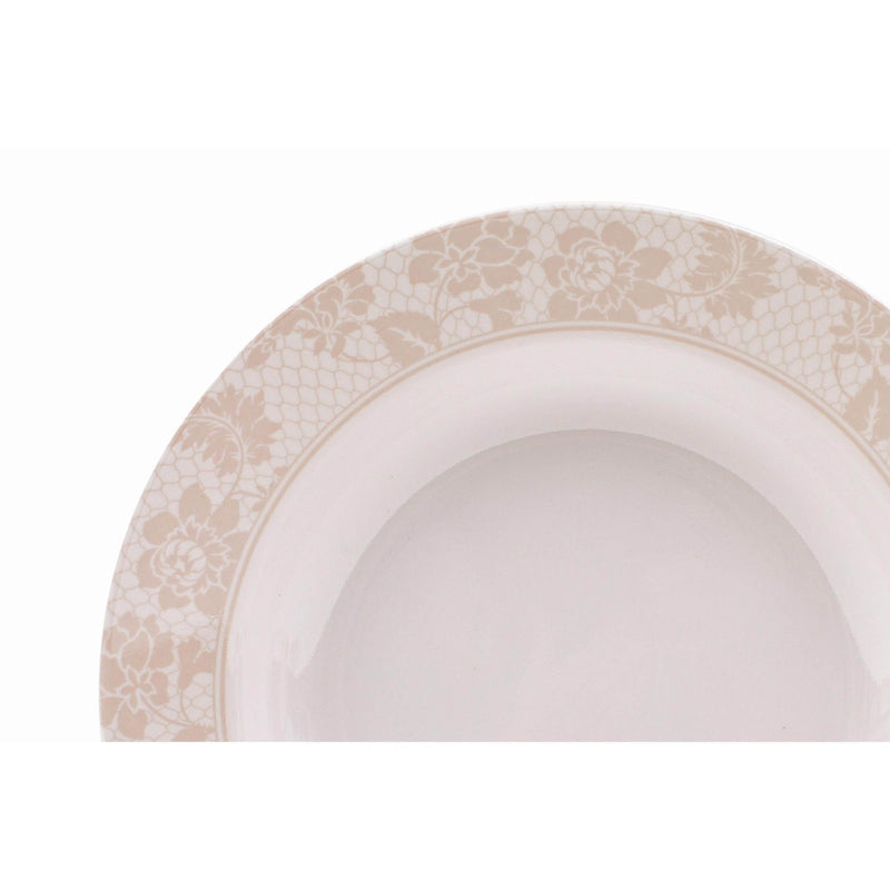 ROYAL MELAMINE GOLDEN LILLY MELAMINE SOUP PLATE 24 CM, BEIGE COLOR