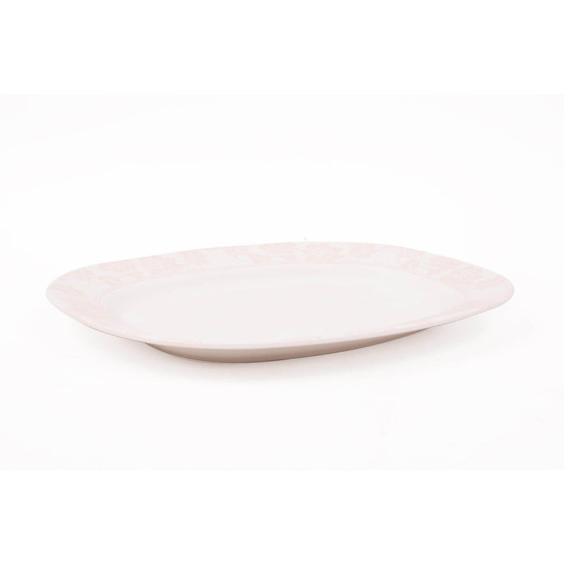 ROYAL MELAMINE GOLDEN LILLY MELAMINE OVAL PLATTER 36 CM, BEIGE COLOR