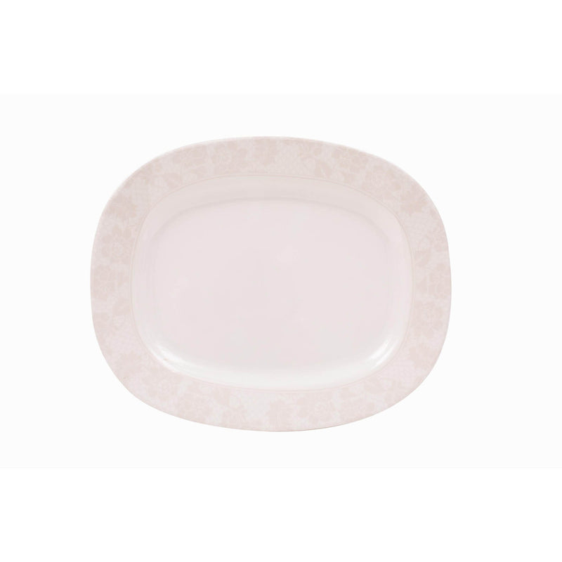 ROYAL MELAMINE GOLDEN LILLY MELAMINE OVAL PLATTER 36 CM, BEIGE COLOR