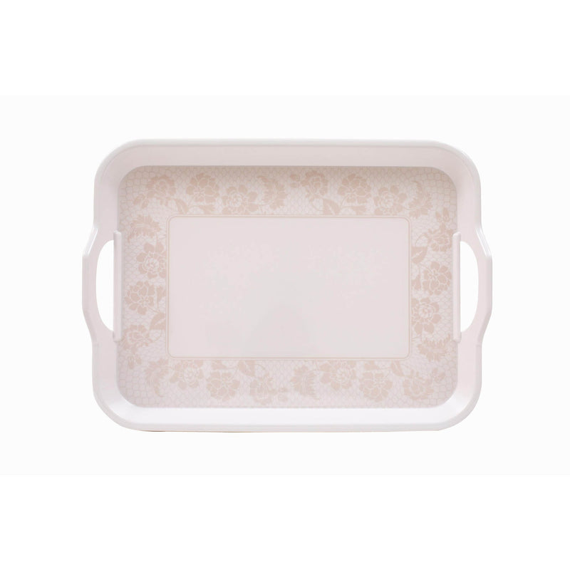 ROYAL MELAMINE GOLDEN LILLY MELAMINE SMALL TRAY 38CM, BEIGE COLOR