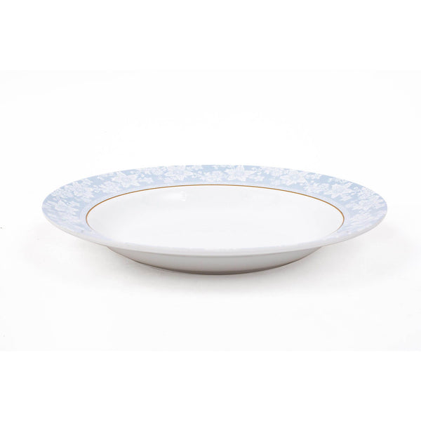 ROYAL MELAMINE PEBBLE FLOWER MELAMINE SOUP PLATE 24 CM, LIGHT BLUE COLOR