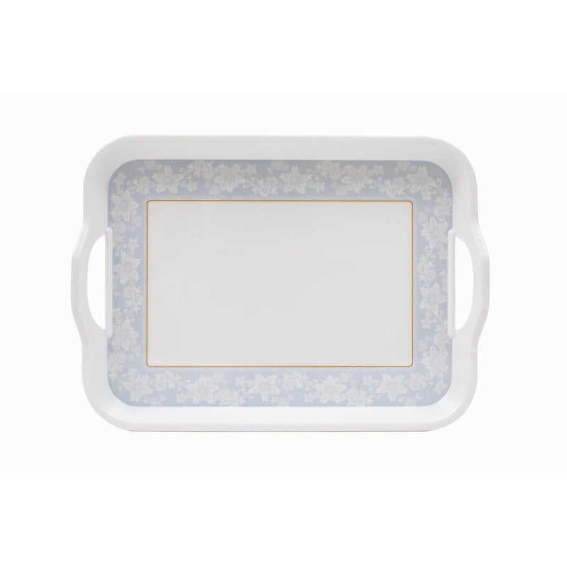 ROYAL MELAMINE PEBBLE FLOWER MELAMINE SMALL TRAY 38CM, LIGHT BLUE COLOR