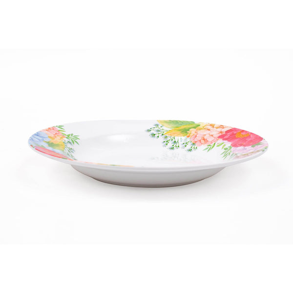 ROYAL MELAMINE PEONY BLOOKING MELAMINE SOUP PLATE 24 CM, FLORAL COLOR