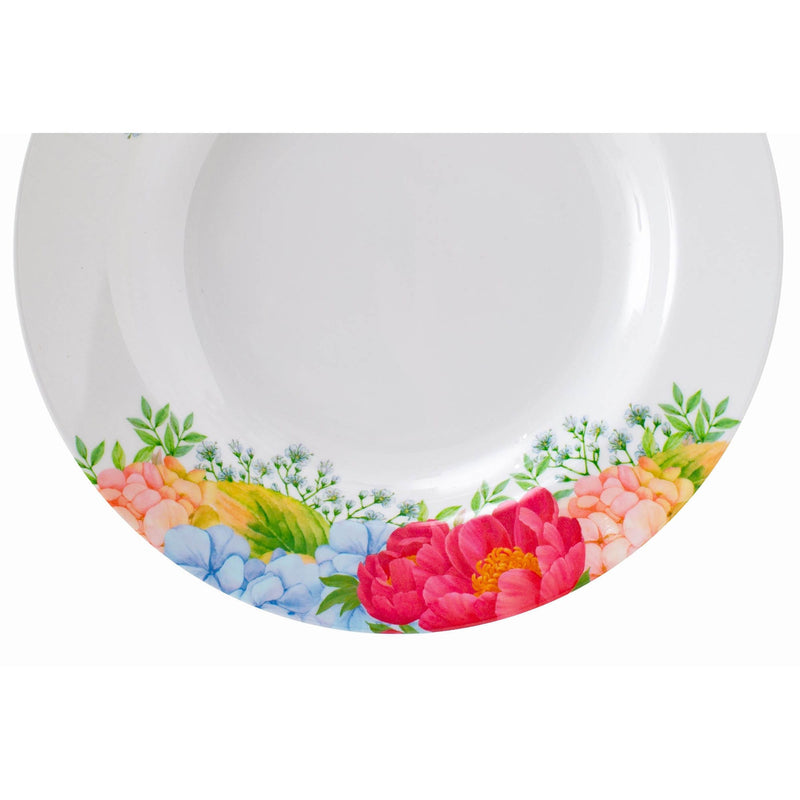 ROYAL MELAMINE PEONY BLOOKING MELAMINE SOUP PLATE 24 CM, FLORAL COLOR