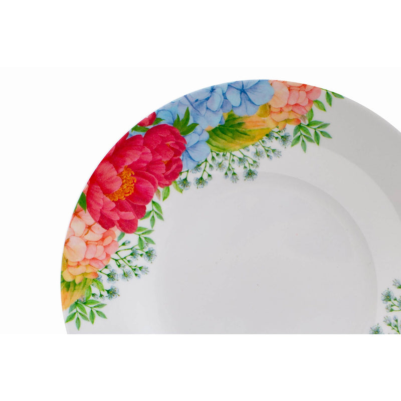 ROYAL MELAMINE PEONY BLOOKING MELAMINE DESSERT PLATE 18 CM, FLORAL COLOR