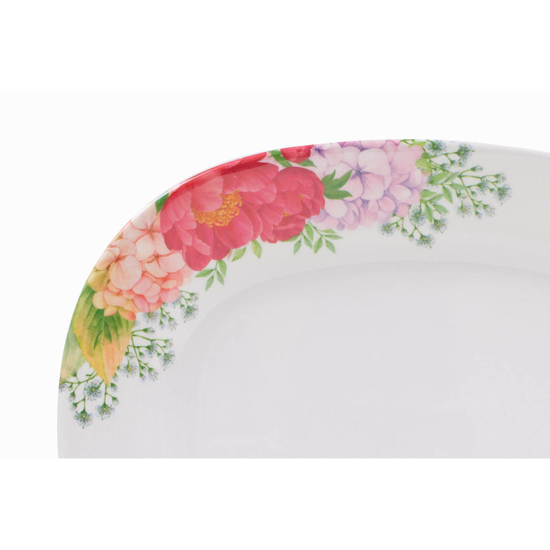 ROYAL MELAMINE PEONY BLOOKING MELAMINE OVAL PLATTER 36 CM, FLORAL COLOR