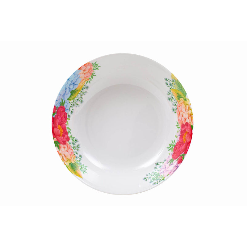 ROYAL MELAMINE PEONY BLOOKING MELAMINE MEDIUM BOWL 22 CM, FLORAL COLOR