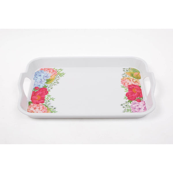 ROYAL MELAMINE PEONY BLOOKING MELAMINE SMALL TRAY 38CM, FLORAL COLOR