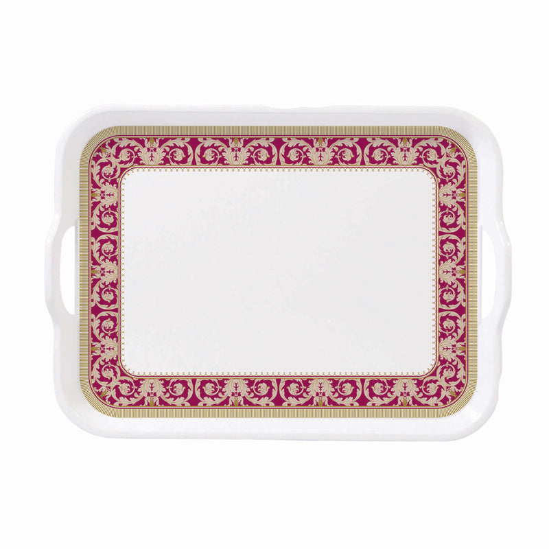 ROYAL MELAMINE EMPRESS MELAMINE MEDIUM TRAY 45 CM, RED COLOR