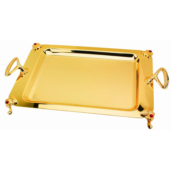 REGENT ROYAL STAINLESS GOLDPLATED RECTANGLE TRAY FOOD 50X31 CM, GOLD COLOR