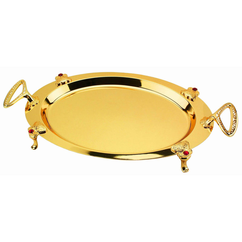 REGENT ROYAL STAINLESS GOLDPLATED OVAL TRAY FOOD 51 CM, GOLD COLOR