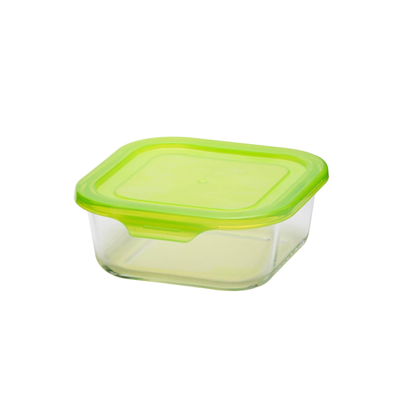 TALIONA BORO SQUARE STORAGE BOX 80 CL, GREEN/CLEAR COLOR