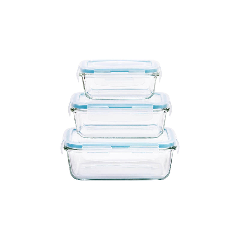 TALIONA BORO PRO 2 PIECE RECTANGLE STORAGE BOX SET, BLUE/CLEAR COLOR