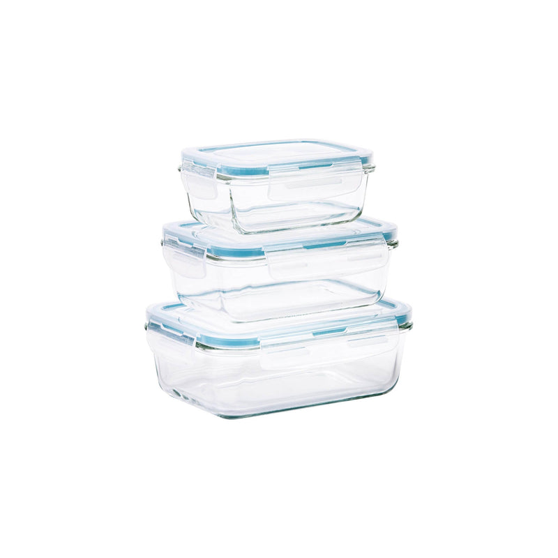 TALIONA BORO PRO 2 PIECE RECTANGLE STORAGE BOX SET, BLUE/CLEAR COLOR