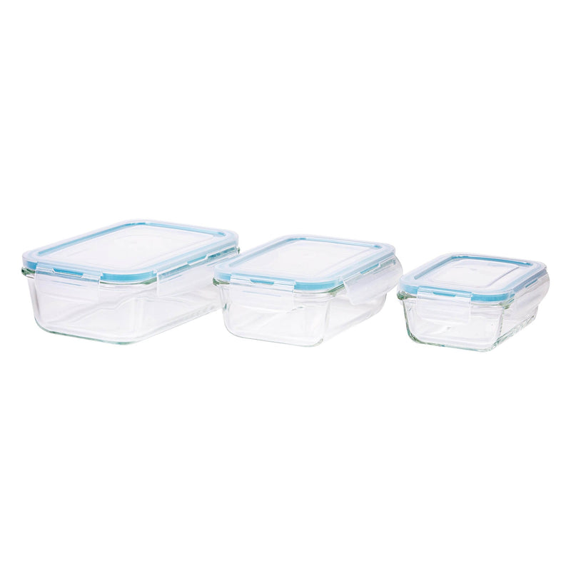 TALIONA BORO PRO 2 PIECE RECTANGLE STORAGE BOX SET, BLUE/CLEAR COLOR