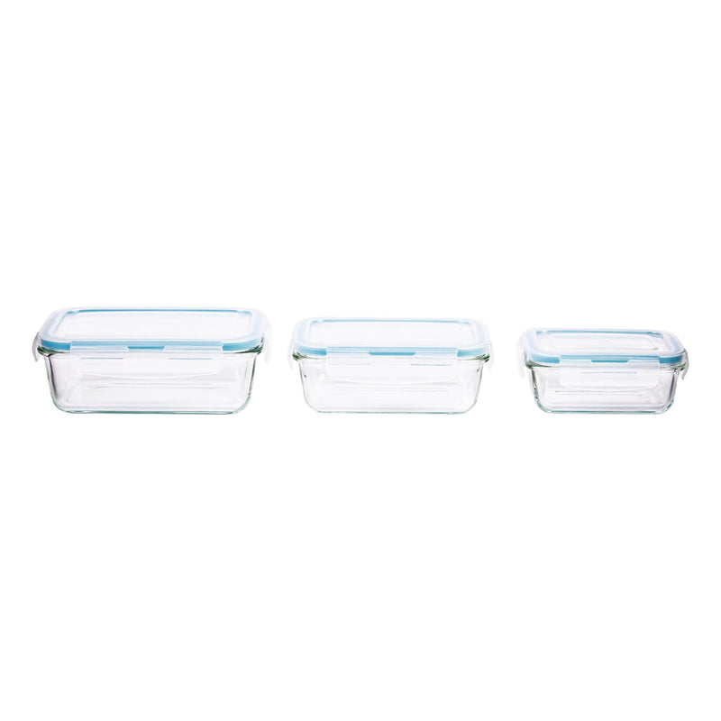 TALIONA BORO PRO 2 PIECE RECTANGLE STORAGE BOX SET, BLUE/CLEAR COLOR