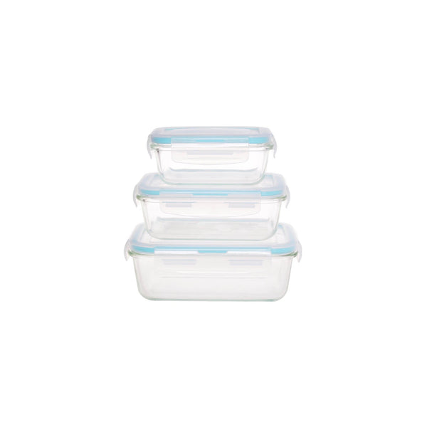 TALIONA BORO PRO 2 PIECE RECTANGLE STORAGE BOX SET, BLUE/CLEAR COLOR