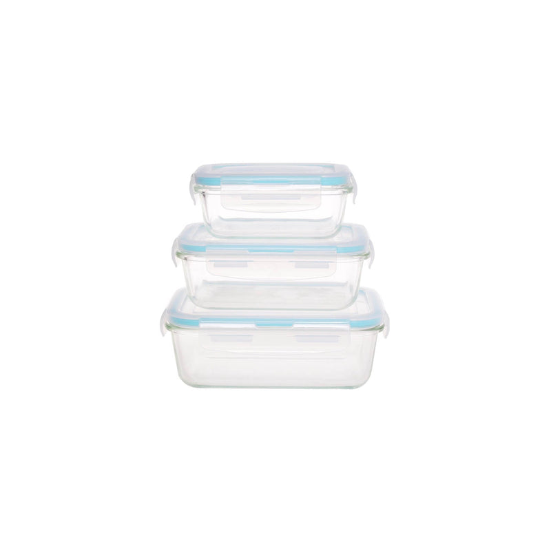 TALIONA BORO PRO 2 PIECE RECTANGLE STORAGE BOX SET, BLUE/CLEAR COLOR