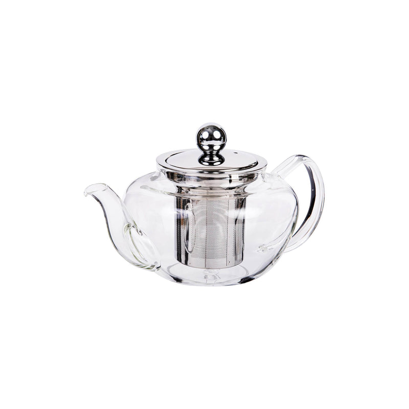 TALIONA CLASSIC TEA POT WITH STAINLESS STEEL FILTER AND LID 1000 ML, SILVER/CLEAR COLOR