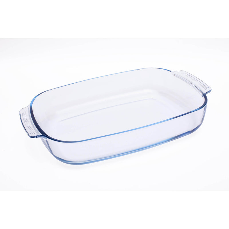 TALIONA BOROSILICATE  GLASS RACTANGLE BAKEWARE WITH HANDLE 3.8 LITER, CLEAR