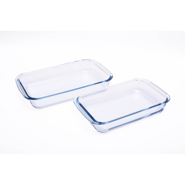 TALIONA BOROSILICATE  GLASS 2 PIECE RACTANGLE BAKEWARE 1+1.16 LITER, CLEAR