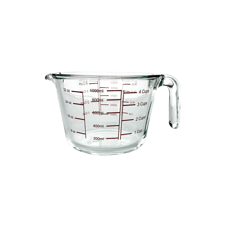 TALIONA BOROSILICATE  GLASS MEASURING CUP 1 LITER, CLEAR