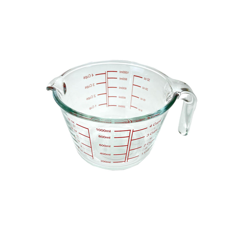 TALIONA BOROSILICATE  GLASS MEASURING CUP 1 LITER, CLEAR