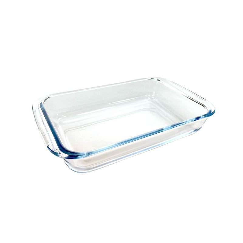 TALIONA BOROSILICATE  GLASS RACTANGLE BAKEWARE WITH LID 1 LITER, GREEN/CLEAR COLOR