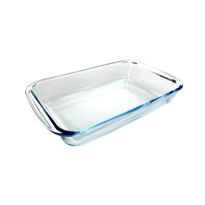 TALIONA BOROSILICATE  GLASS RACTANGLE BAKEWARE WITH LID 1.6 LITER, GREEN/CLEAR COLOR